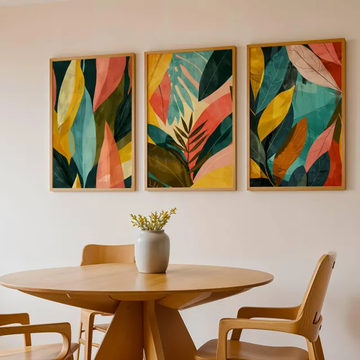 Palm Whisper Abstract Wall Painting