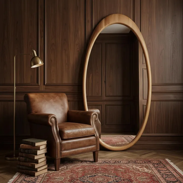 Aesthetic Irregular Wood Mirror Wall Decor