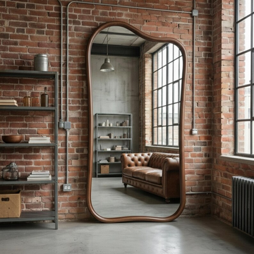 Soft Curve Asymmetrical Mirror Wall Decor
