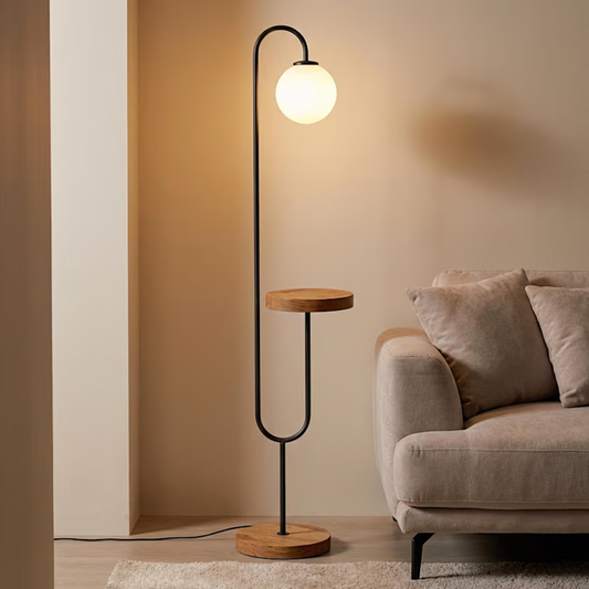 Radiance Globe Shelf Floor Lamp