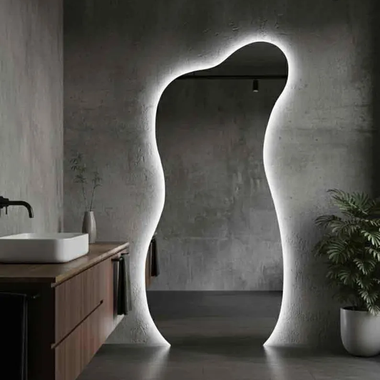Asymmetrical LED Full Length Mirror