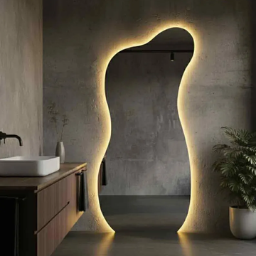 Asymmetrical LED Full Length Mirror