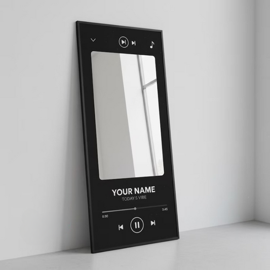 Music Player Style Full Length Mirror Wall Decor