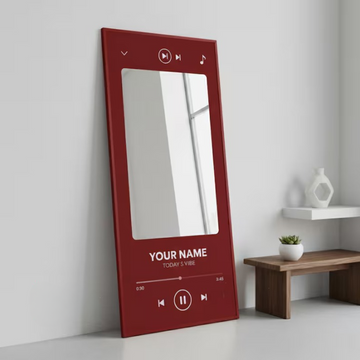 Music Player Style Full Length Mirror Wall Decor