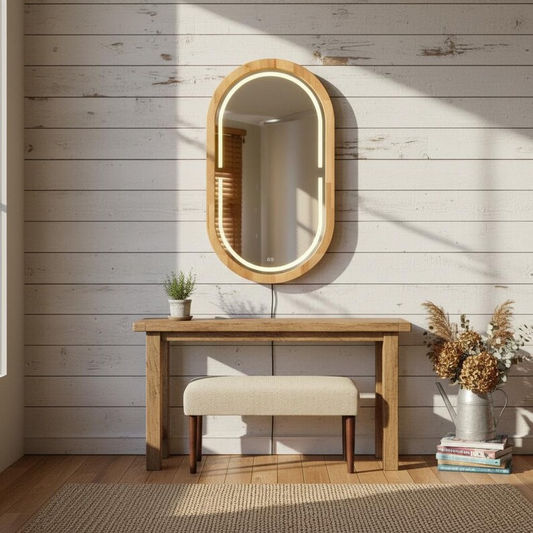 BeechGlow Capsule Mirror Wall Decor