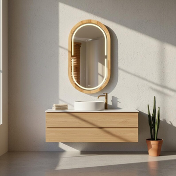 BeechGlow Capsule Mirror Wall Decor