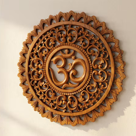 Ethereal Om Mandala Wood Wall Decor