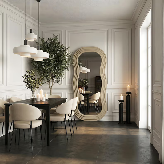 Asymmetrical Abstract Lines Mirror Wall Decor