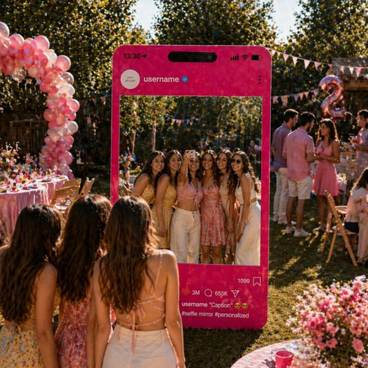Personalized Pink Instagram Style Selfie Mirror