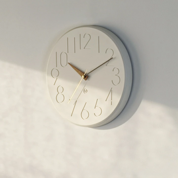 WhisperWhite Wall Clock